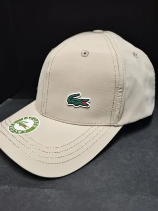 Gorra Lacoste Beige con Logo Verde Talla única