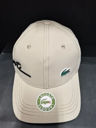 Gorra Lacoste Beige con Logo Verde Talla única