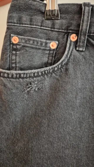 Falda vaquera negra Talla S