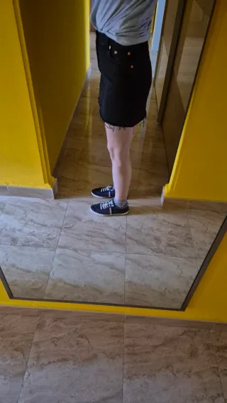 Falda vaquera negra Talla S