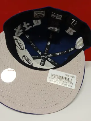 Gorra New Era 59 Fifty Azul y Blanca Talla 7.1/4