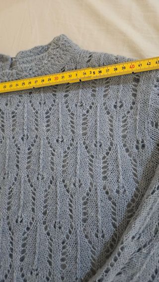 Jersey fino de punto azul con LANA de ALPACA