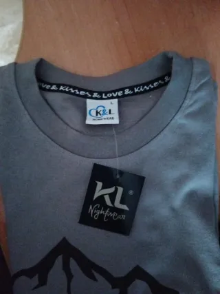 Pijama Kisses and Love gris Talla L