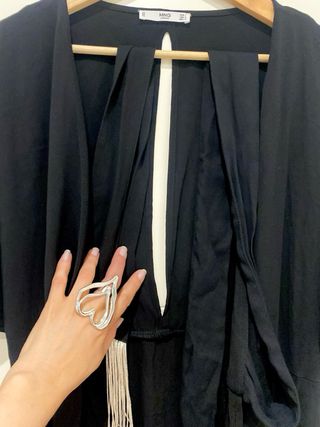 Vestido Negro Mango Talla M