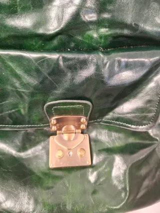 Blusa mujer T42 y bolso verde estilo vintage