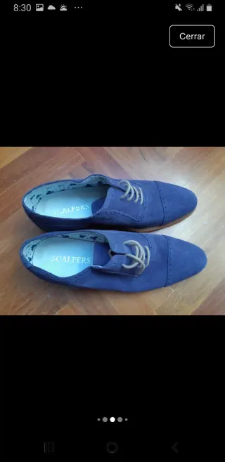 Zapatos Scalpers ante azul talla 41