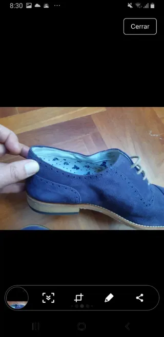 Zapatos Scalpers ante azul talla 41
