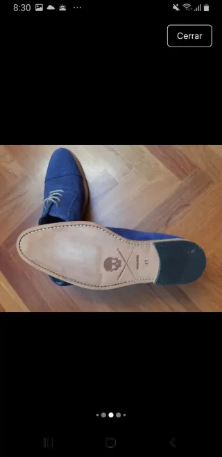 Zapatos Scalpers ante azul talla 41