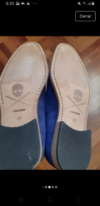 Zapatos Scalpers ante azul talla 41