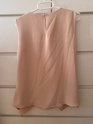 Top Zara rosa drapeado