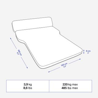 Colchón autohinchable para coche 2 personas, longitud