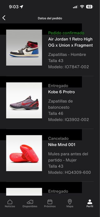 Jordan 1 Fragment x Union Talla 43