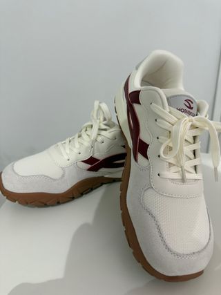 Zapatillas HOBIBEAR Barefoot granate /Blanco