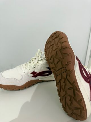 Zapatillas HOBIBEAR Barefoot granate /Blanco