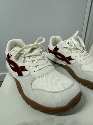 Zapatillas HOBIBEAR Barefoot granate /Blanco