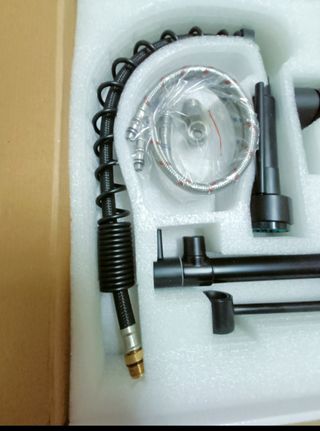 Grifo de fregadero cocina negro nuevo extraíble