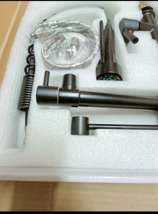 Grifo de fregadero cocina negro nuevo extraíble