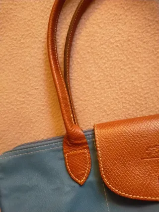 Borsa Longchamp blu e marrone