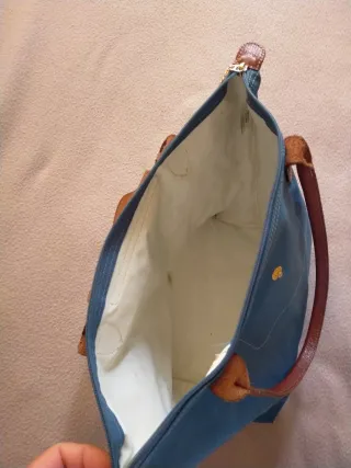 Borsa Longchamp blu e marrone