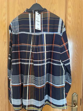 Camisa Zara Cuadros Bolsillos