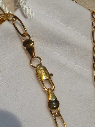 Cadena Figaro Chapado Oro 18k