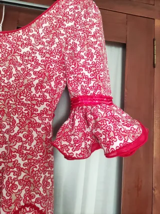 Vestido de gitana rojo y blanco