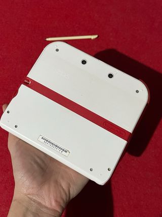 Nintendo 2DS bianca con caricabatterie