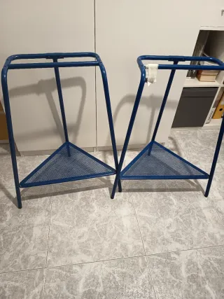 2 Cavalletti Metallici Blu Ikea