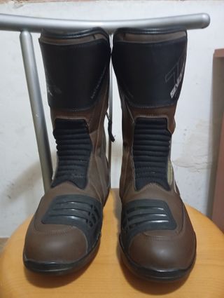 Botas Moto Hombre Talla 43 Marrón/Negro
