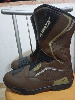 Botas Moto Hombre Talla 43 Marrón/Negro