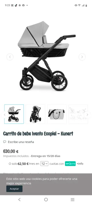 Carro Bebé Kunert Ivento Ecopiel