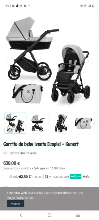 Carro Bebé Kunert Ivento Ecopiel
