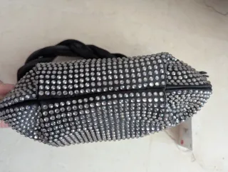 Bolso Zara Negro Brillantes Nuevo