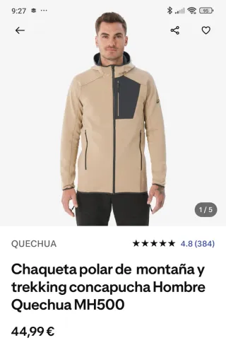 Chaqueta polar montaña MH500 Hombre