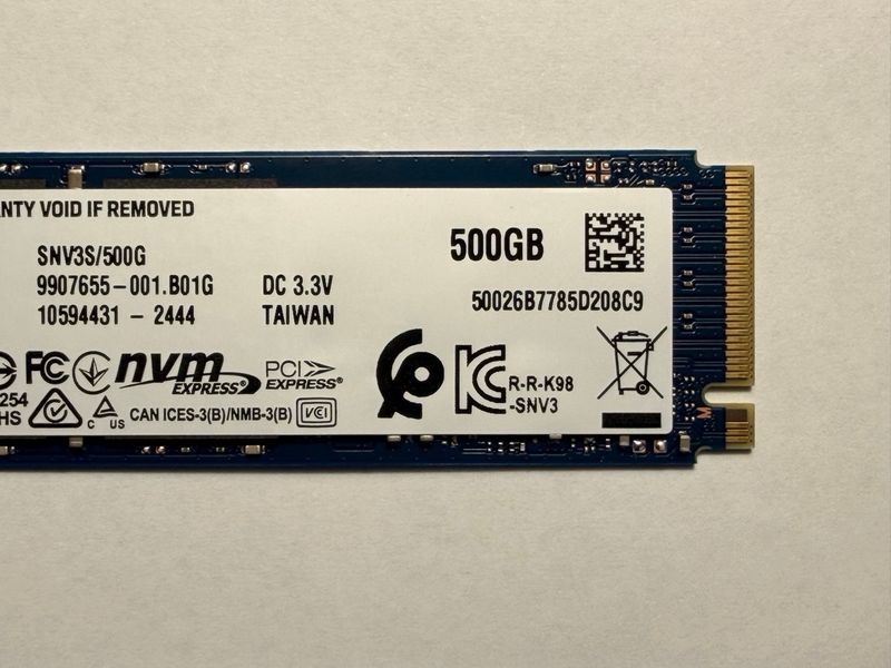 SSD NVMe 500GB Kingston NV3 Gen4 100% salud afbeelding 3