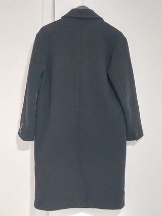Abrigo negro Pull & Bear, Talla S