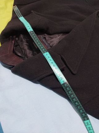 Abrigo negro Pull & Bear, Talla S