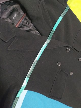 Abrigo negro Pull & Bear, Talla S
