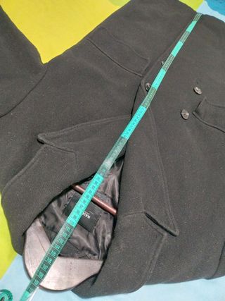 Abrigo negro Pull & Bear, Talla S