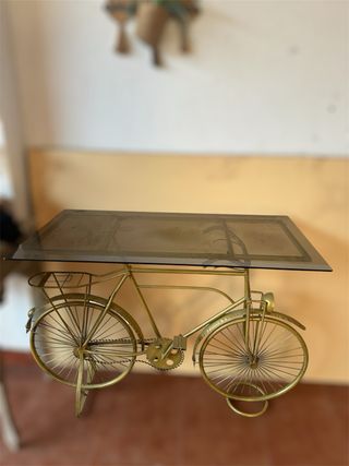 Recibidor estilo bicicleta dorado