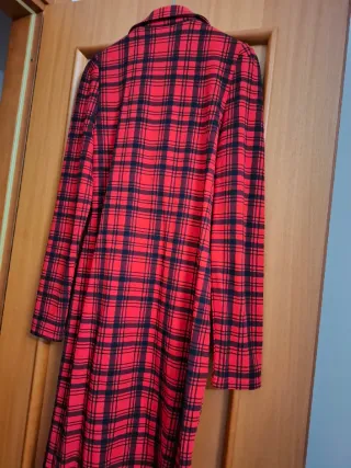 Abito SHEIN Fantasia Tartan Rosso e Nero