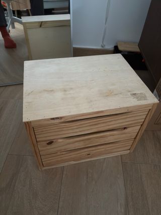 Cajonera de madera para escritorio