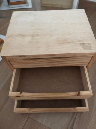 Cajonera de madera para escritorio