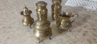 Antico servizio da tavola in metallo