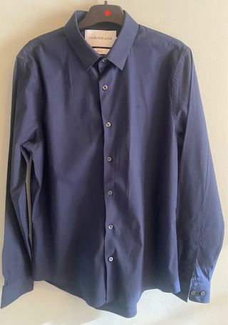 Camisa Calvin Klein Jeans Azul Slim Fit