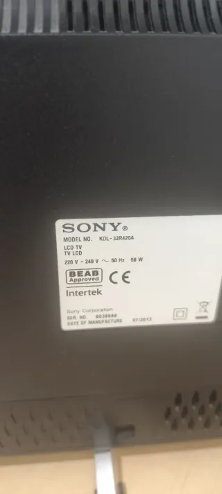 TV Sony Bravia 32 Negra