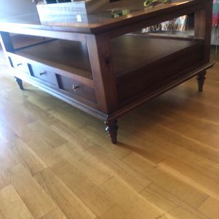 Mesa de centro madera y cristal