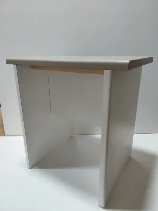 Taburete Formica Blanco y Beige