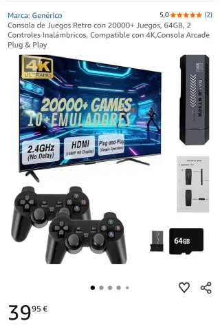 2 Mandos Retro + Receptor USB