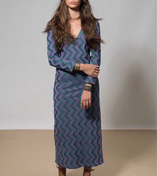 Vestido largo Michonet zig-zag